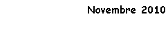 Zone de Texte: Novembre 2010